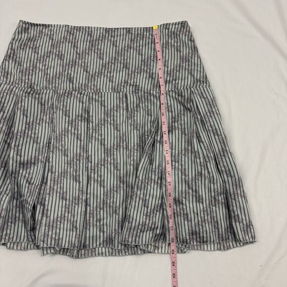 Y2K Kenzie 100% Silk Skirt Size 16 Drop Waist Pleated Floral Blue Purple Fairy - Picture 6 of 9